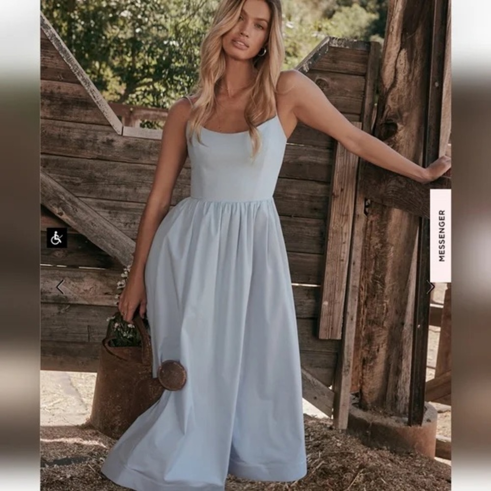 HOUSE OF CB 'Lolita' Soft Blue Corset Sundress /Size S-US for Fuller breast